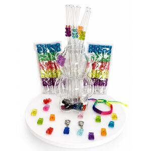 Gummy Bear Drinkware Bundle Cup Straws Earrings Charms Magnets Set
